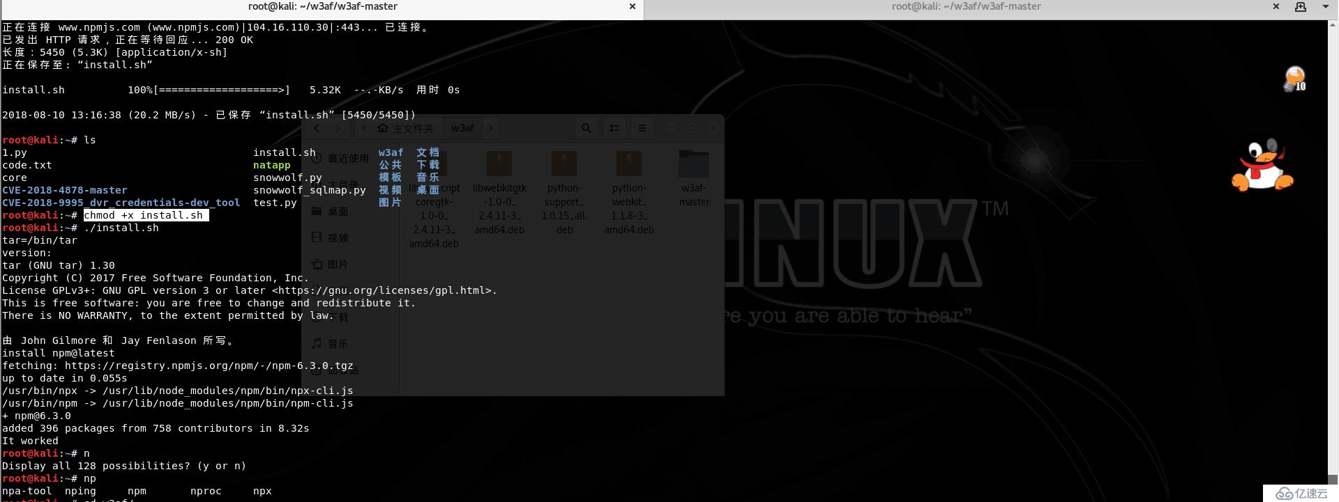 Kalilinux安装w3af