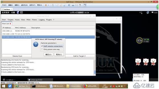 kali linux内网嗅探