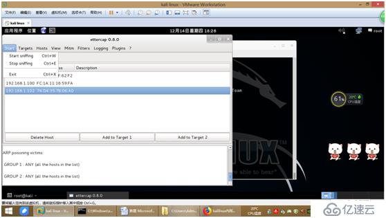 kali linux内网嗅探