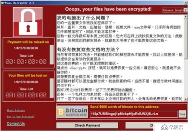 一分钟了解勒索病毒WannaCry（永恒之蓝）