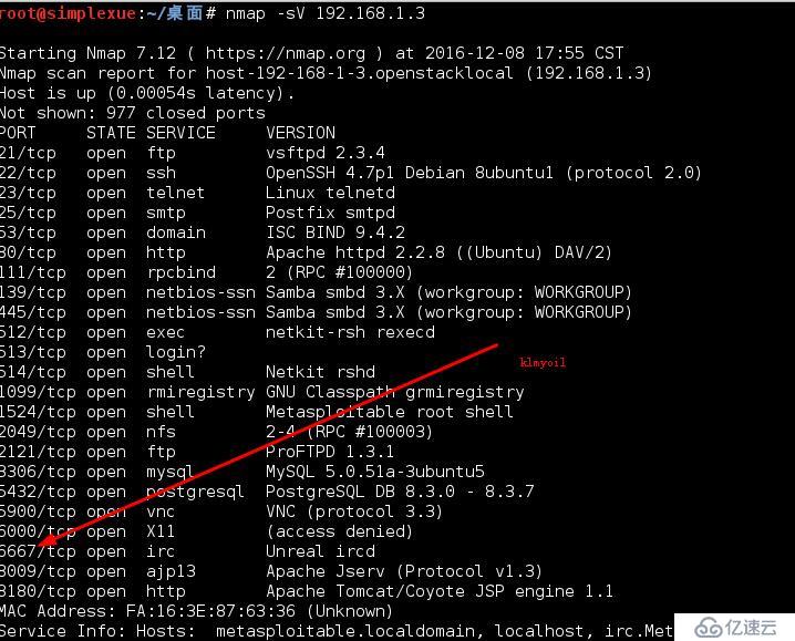 Metasploit溢出UnrealIRCd后门漏洞