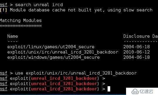 Metasploit溢出UnrealIRCd后门漏洞