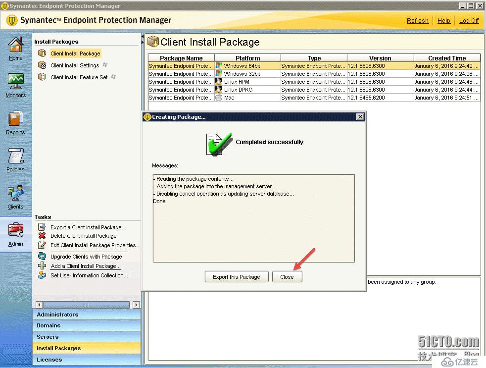 如何导入SEPM没有的安装包 How to manually import a client packages into SEPM 12.1