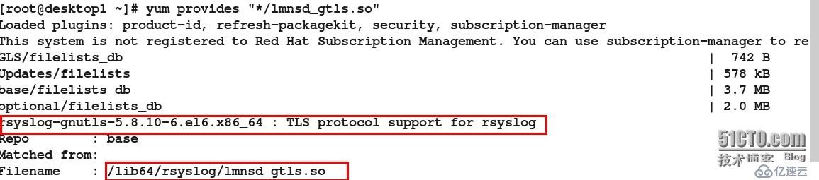 rsyslogd-2006:could not load module /lib64/rsyslog/lmnsd_gtls.s的解决