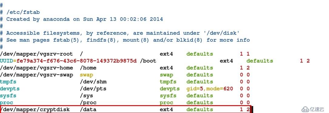 在RHEL6.4下加密一个新的文件系统