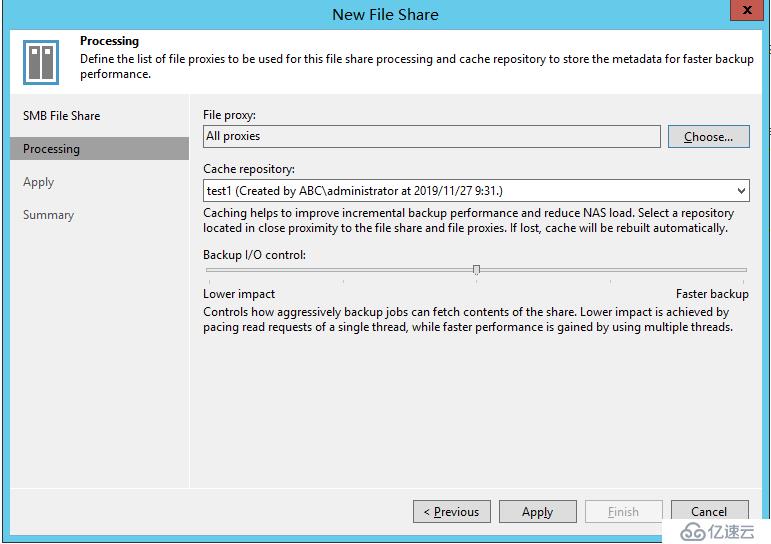 测试VEEAM 10版本中的新增NAS功能