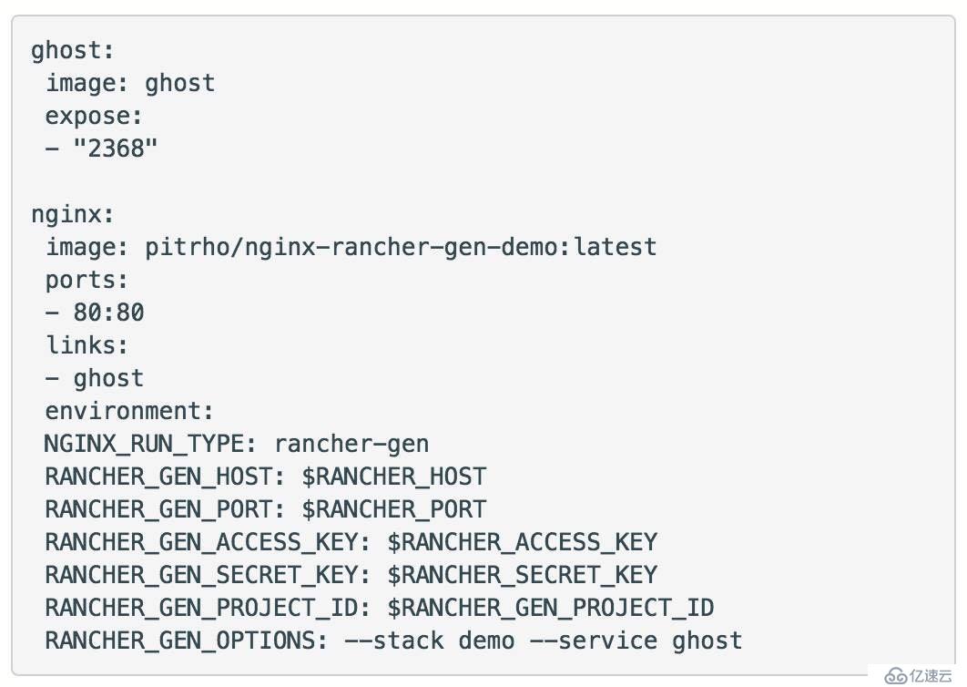 使用Rancher-Gen动态更新配置文件