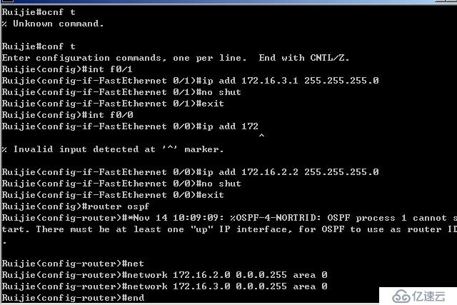 OSPF 单区域基本配置。