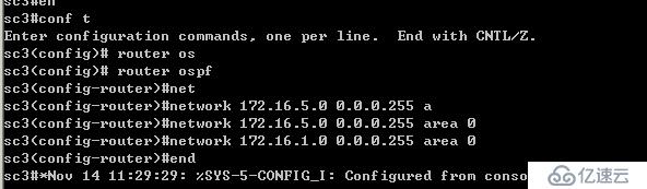 OSPF 單區域基本配置。