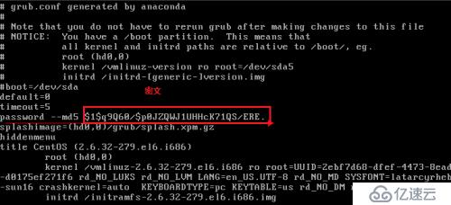 grub启动程序设置加密 虚拟机vmware8.0.4 CentOS 6.3