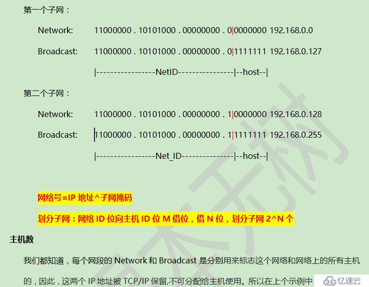 弄懂：IP地址、网络地址、子网掩码、网络号、主机号、主机数