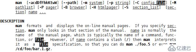 linxu中man的使用方法