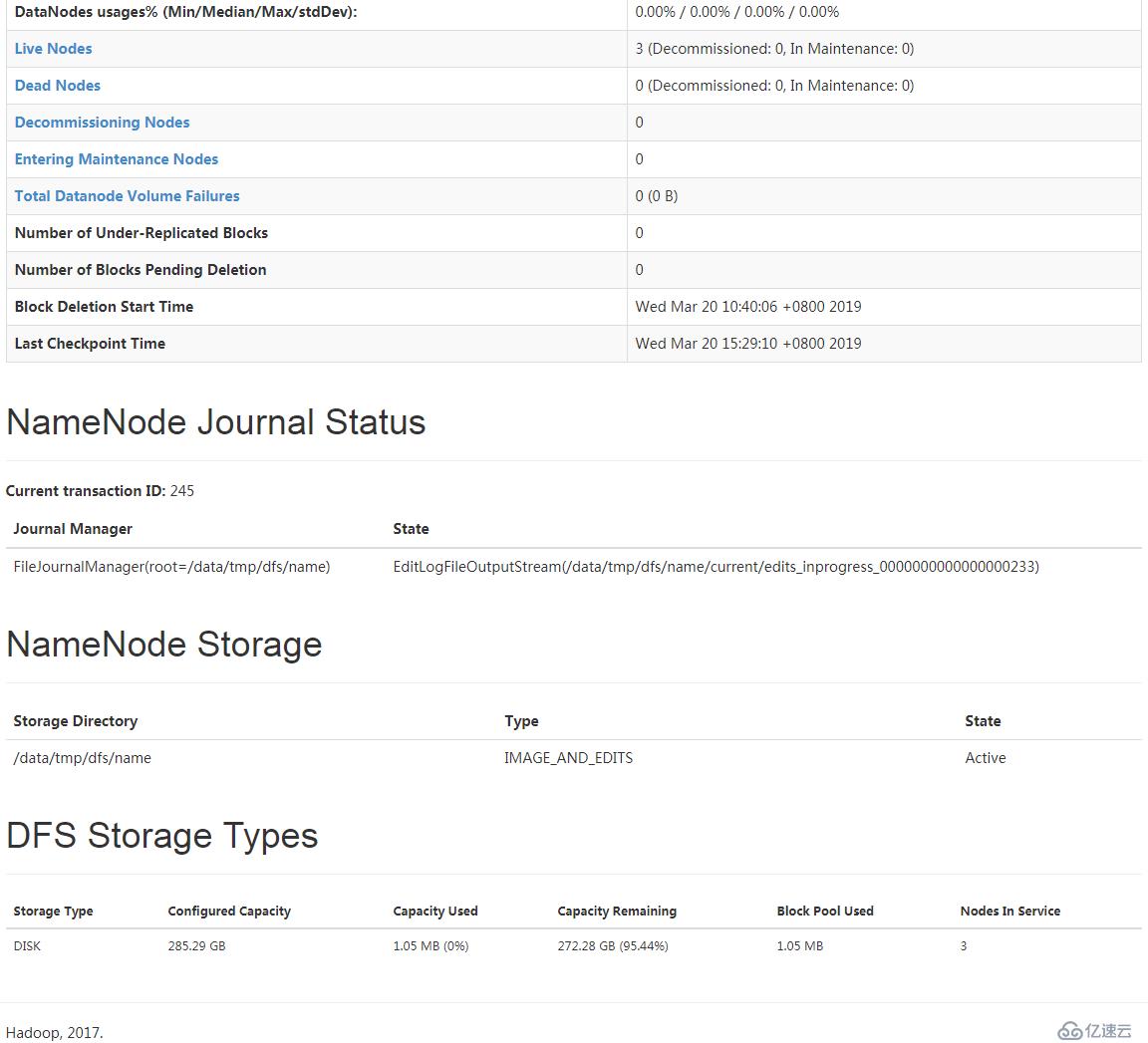 hadoop 3.0.0 安装配置