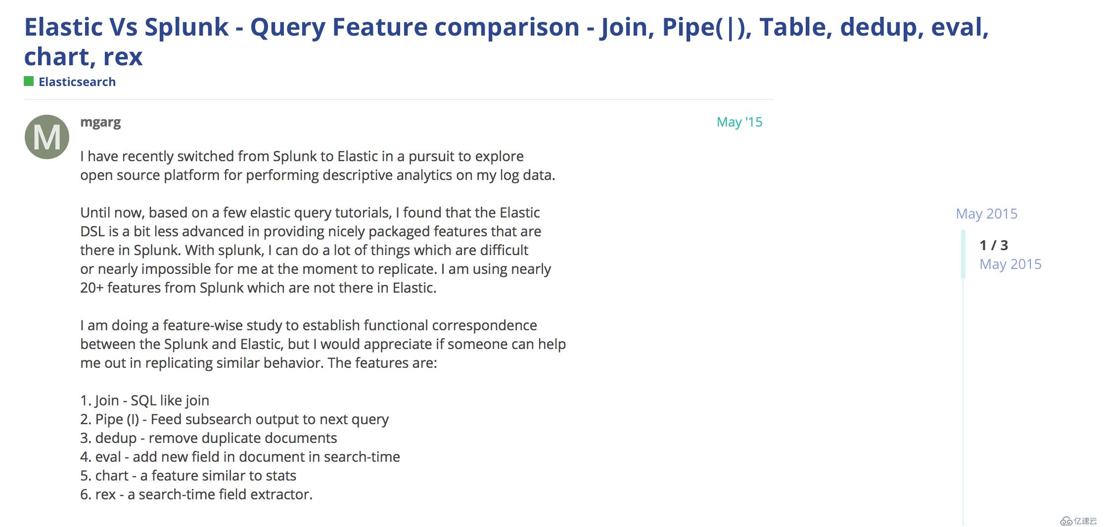 splunk  VS elasticsearch