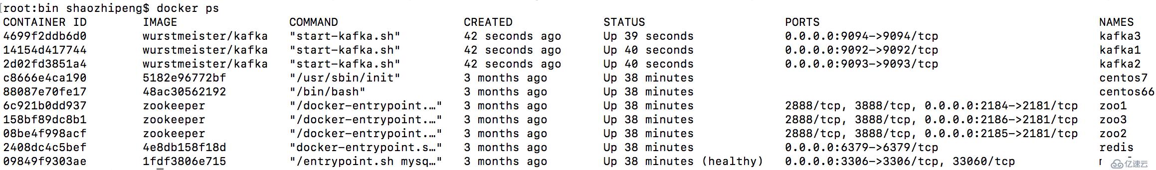 使用Docker快速搭建Zookeeper和kafka集群