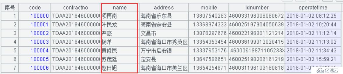 数据脱敏的处理方法及查询