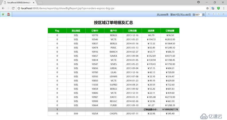 百万级分组大报表开发与呈现