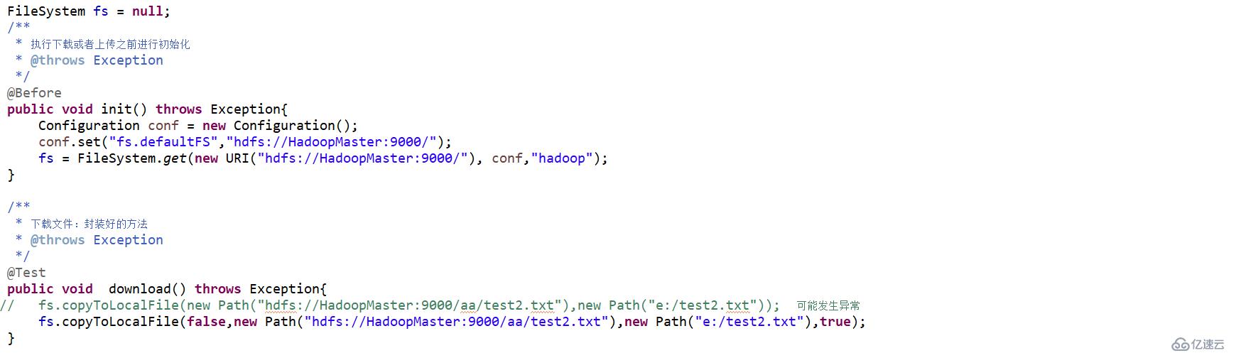 Hadoop使用方法copyToLocalFile报异常