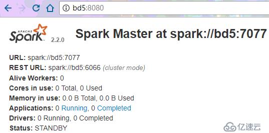 spark 2.2.0 高可用搭建