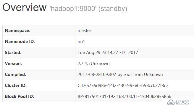 HA 模式下的 Hadoop2.7.4+ZooKeeper3.4.10搭建