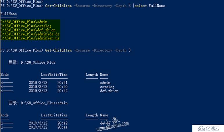 Powershell-查詢當(dāng)前文件目錄層級(jí)結(jié)構(gòu)