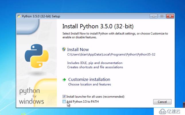 window里面安装python