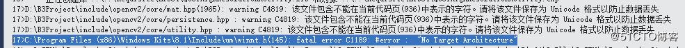 error C1189: #error :  