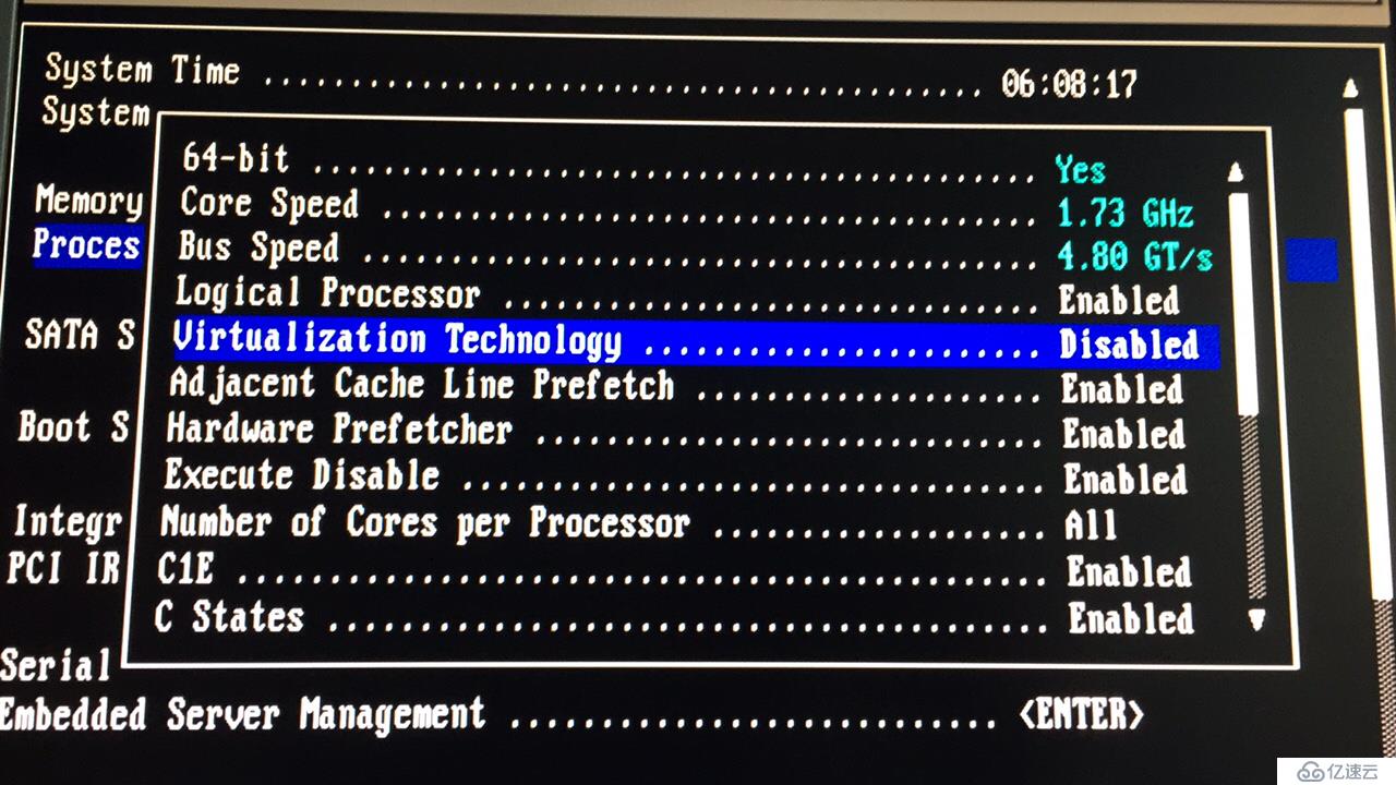 vsphere 虚拟机安装系统提示不支持64位