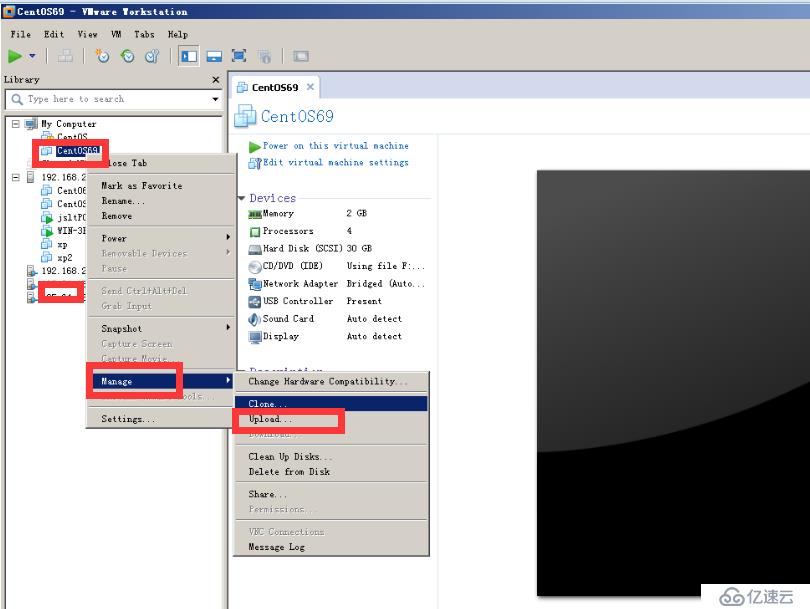 从vmware workstation9.0中 上载虚拟服务器到ESXI