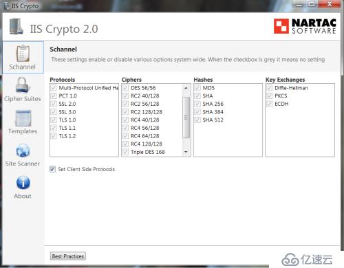 win2008 Server R2 中IIS启用TLS 1.2