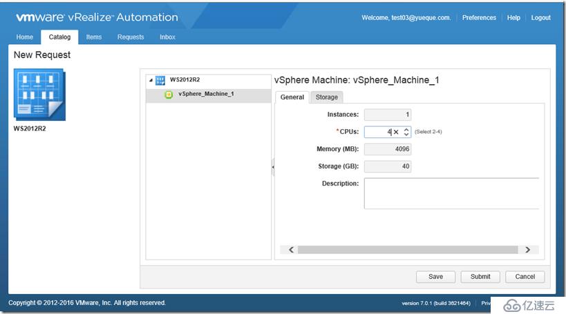 Windows Azure Pack与VMware VRA 对比(四)VRA IaaS功能测试