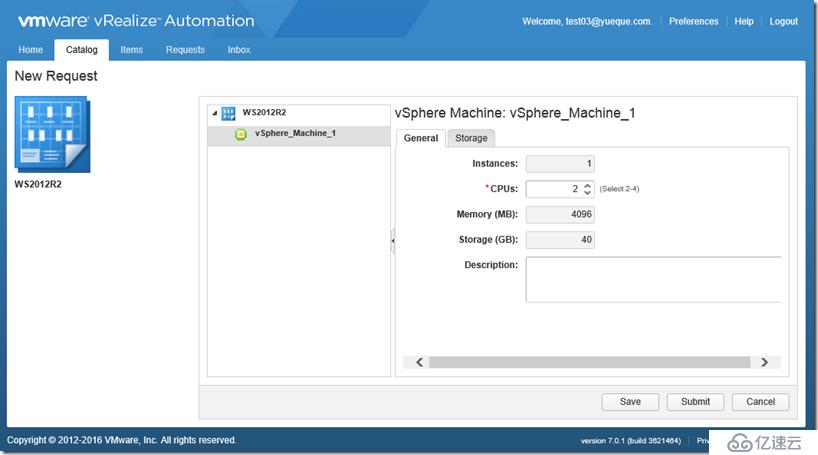 Windows Azure Pack与VMware VRA 对比(四)VRA IaaS功能测试