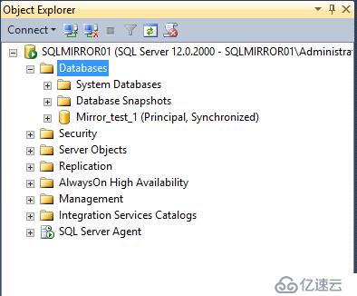 SQL Server数据库镜像搭建(无见证无域控)