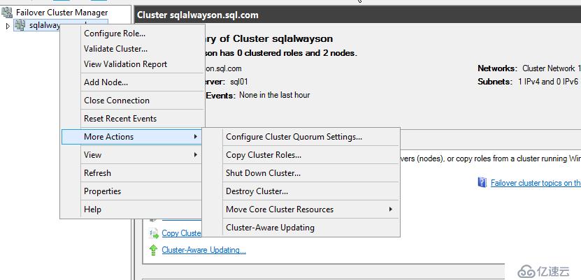 SQL Server Alwayson搭建四：故障转移集群配置