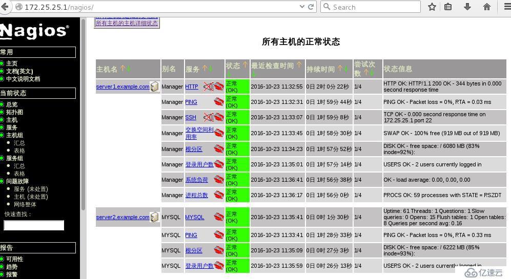 监控之nagios的安装部署（监控本机及其他主机的配置+警报机制的配置）