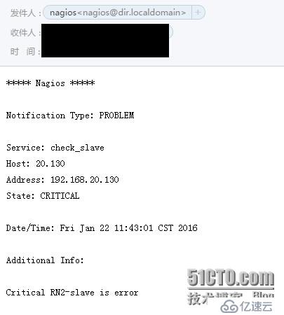 nagios监控mysql主从，并且邮件告警！