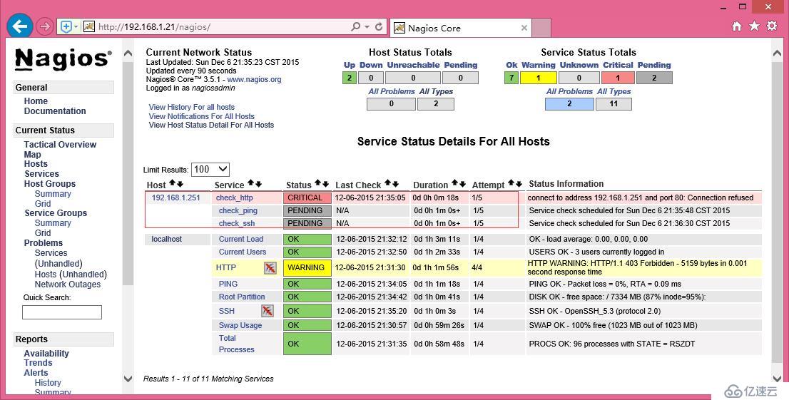 【Nagios】Linux监控软件安装与配置（二）