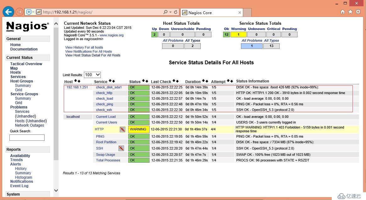 【Nagios】Linux监控软件安装与配置（二）