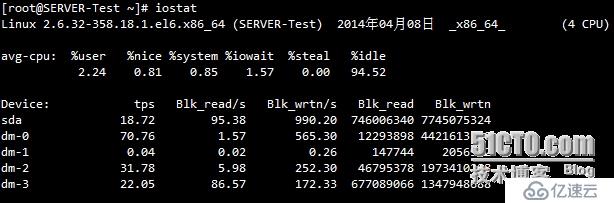 Linux 下使用iostat命令生成CPU和I/O的統(tǒng)計(jì)報(bào)告 