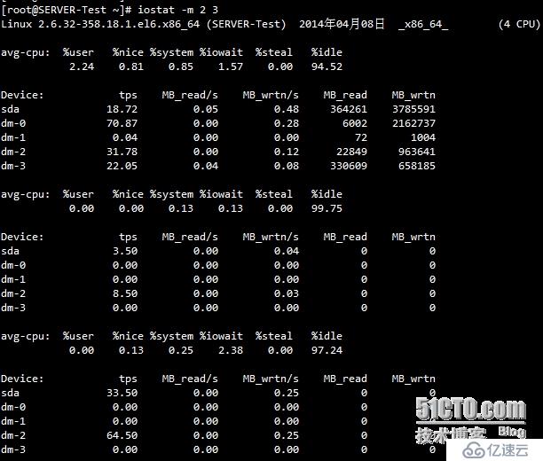 Linux 下使用iostat命令生成CPU和I/O的統(tǒng)計(jì)報(bào)告 