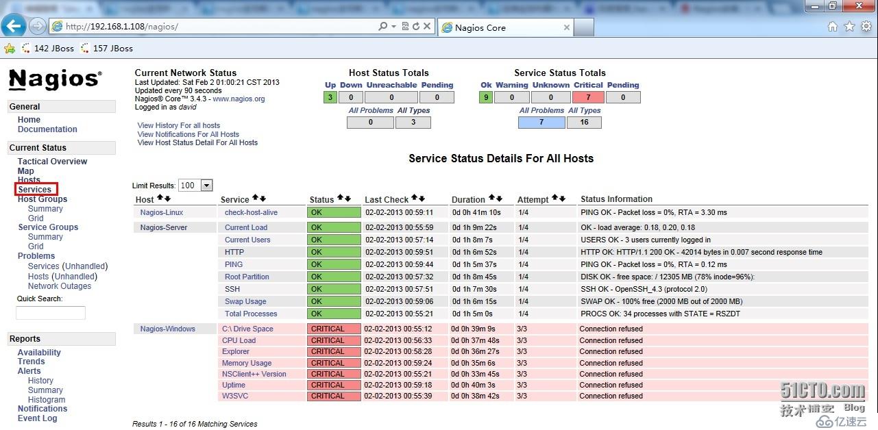 nagios-郵件報警