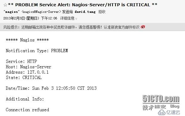 nagios-邮件报警