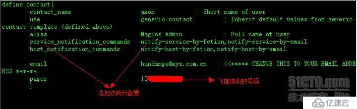 Nagios 飞信告警配置