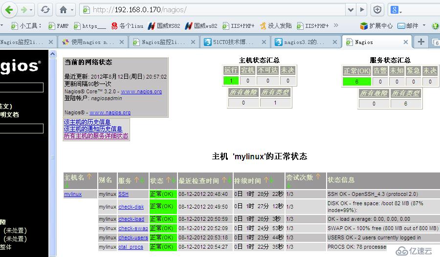 nagios搭建（三）：nagios监控linux主机