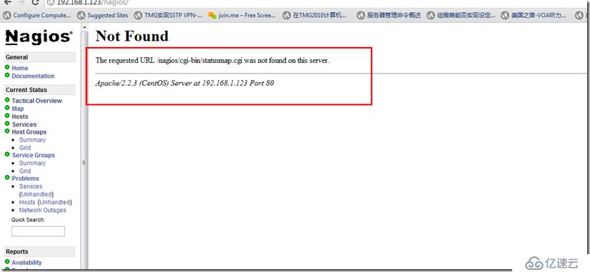 Nagios安装完成后，提示statusmap.cgi