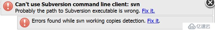 Can't use Subversion command line client:svn 报错处理
