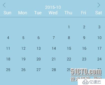 自定義日歷控件-——Android
