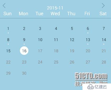 自定义日历控件-——Android
