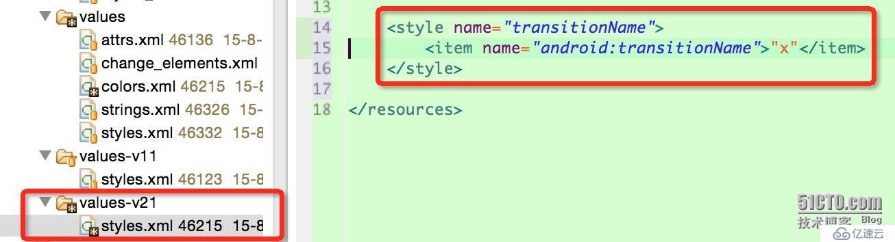 Attribute xx is only used in API level xx and higher (current min is   xx)的解决方法