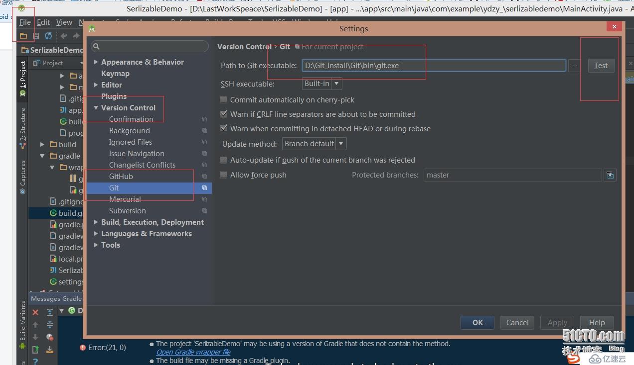 android studio git